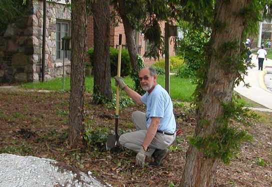 Dad doing what came naturally.