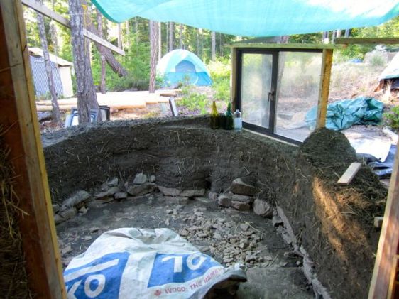 Room addition taking form, with window.